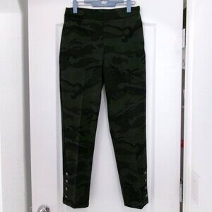 Like New Susan Graver S XS Runs Big Ponte Camouflage Pants Pockets Slim Leg